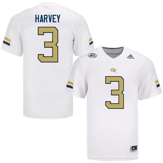 Ahmari Harvey Georgia Tech Jerseys,Georgia Tech Yellow Jackets College Football Uniforms-White